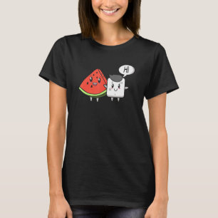 Camiseta Melancia Fruta Açúcar Hi Dizendo Citação Tropical