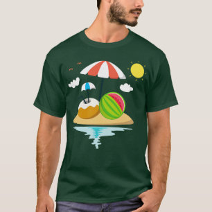 Camiseta Melancia Fruta Exótica da Ilha Tropical de Verão