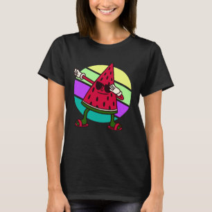 Camiseta melancia fruta verão fofo dab
