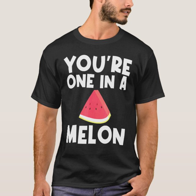 Camiseta Melancia legal Para Homens, Fruta Vermelha De Melã (Frente)