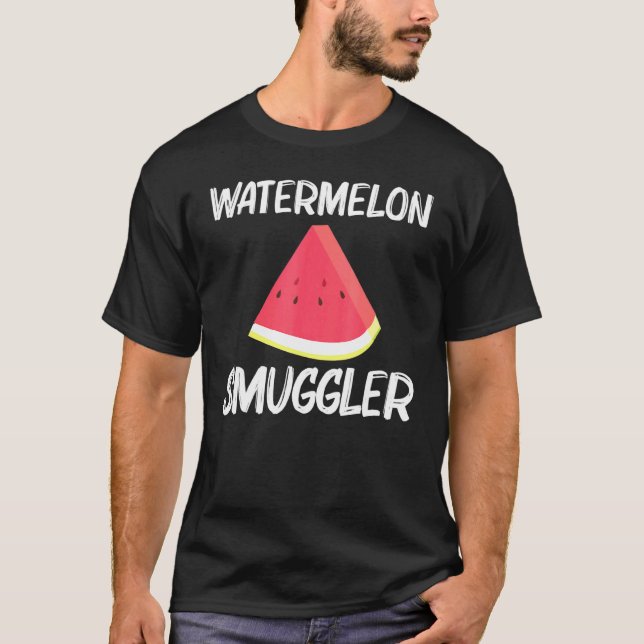 Camiseta Melancia legal Para Homens, Fruta Vermelha De Melã (Frente)
