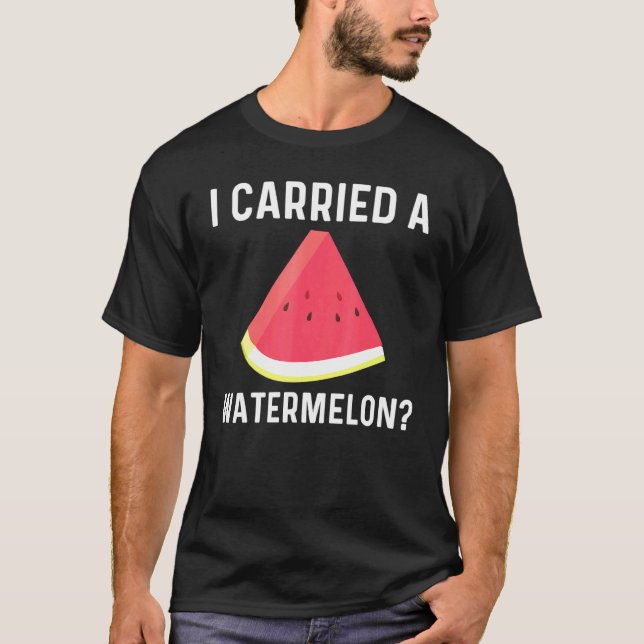 Camiseta Melancia legal Para Homens, Fruta Vermelha De Melã (Frente)
