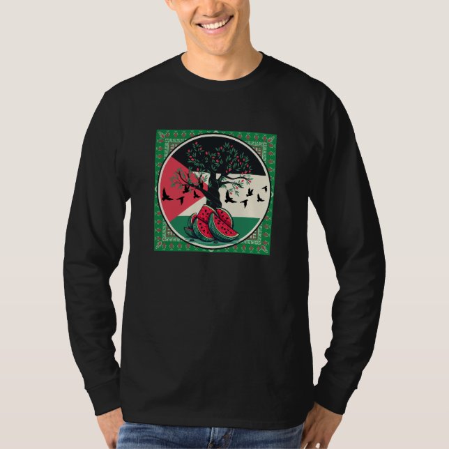 Camiseta melancia palestina - Liberdade para os palestinos (Frente)