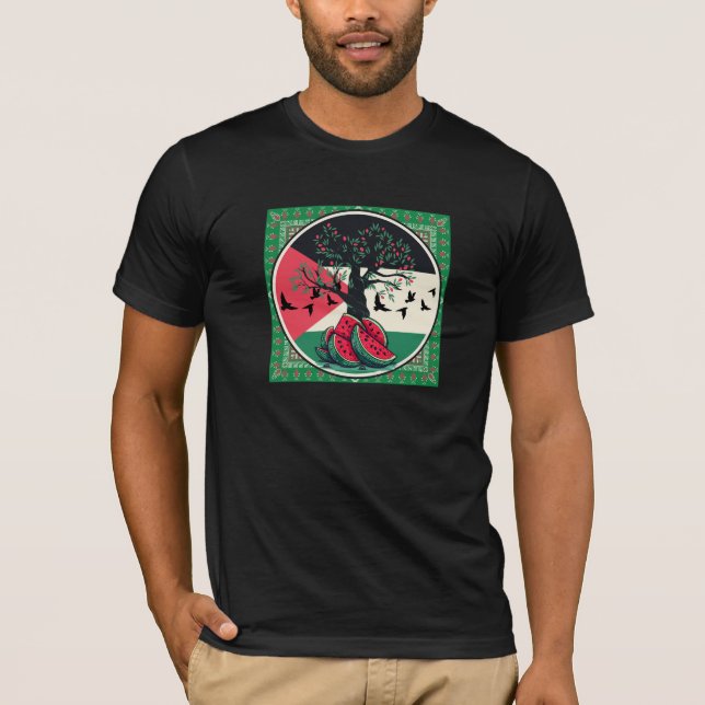 Camiseta melancia palestina - Liberdade para os palestinos (Frente)