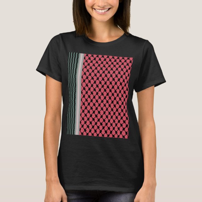 Camiseta Melancia palestiniana Hatta Keffiyeh Kufiya Folk (Frente)