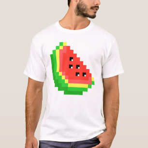 Camiseta Melancia Pixel Retro 8 Bits Amar Melancia