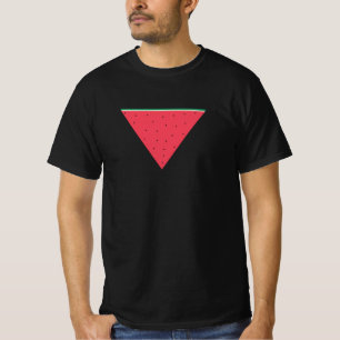 Camiseta Melancia sobre resistência ao triângulo vermelho i