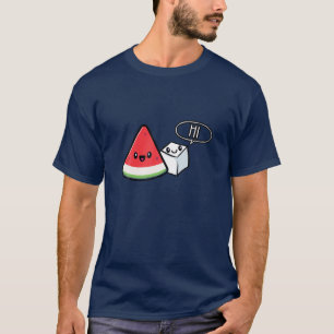 Camiseta Melancia Sugar Hi Engraçado Dizendo Mulheres