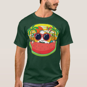 Camiseta Melancia sunset exótica Óculos escuros Engraçado G