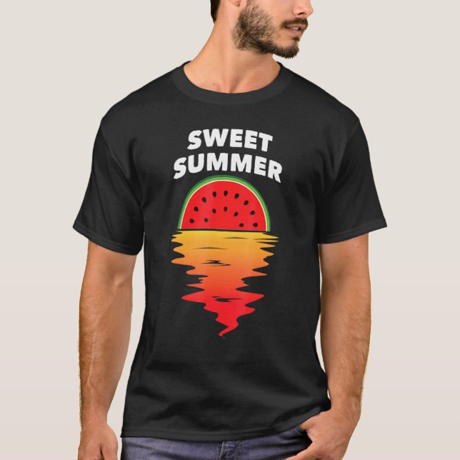 Camiseta Melancia - Sweet Summer - Melon - Sunset - Praia (Frente)