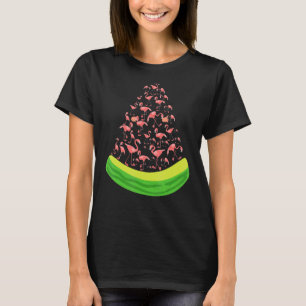 Camiseta Melancia Tropical Animal Bird Flamina Rosa Exótica