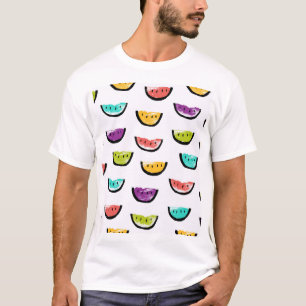 Camiseta Melancias brilhantes: padrão transparente colorido