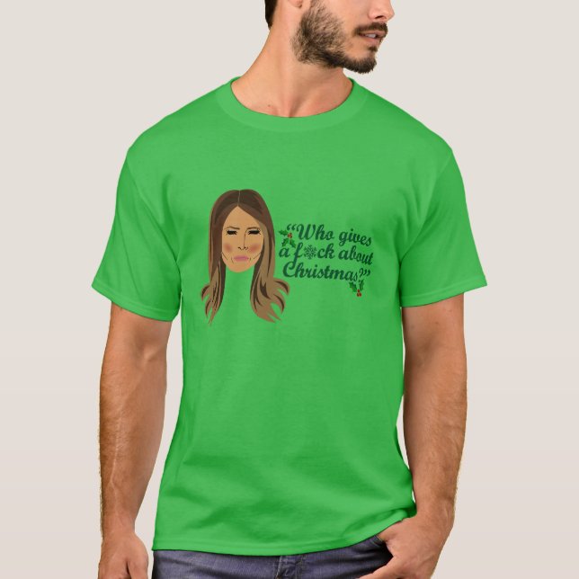 Camiseta Melania Trump que dá um F*ck sobre o Natal (Frente)