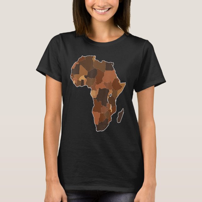 Camiseta Melanin Africa Map African American Black History  (Frente)
