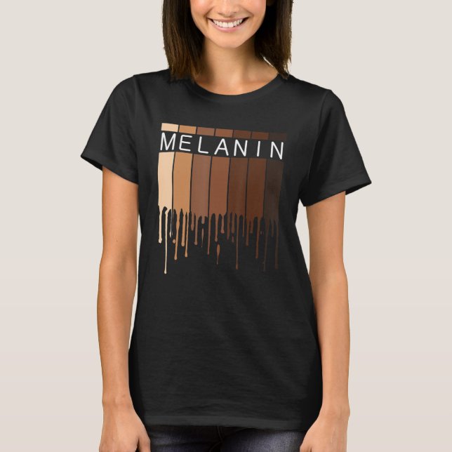 Camiseta Melanin African American Black Drippin Melanin (Frente)