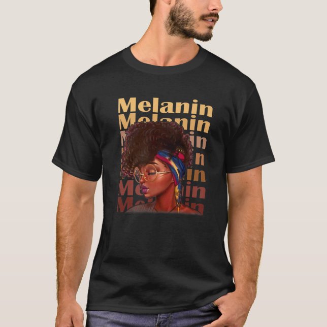 Camiseta Melanin Afro African Women Black History Month (Frente)