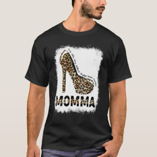 Camiseta Melanin Afro Black Momma Life Leopardo Altos Salto
