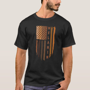 Camiseta Melanin American Flag Black History Melanin Prid