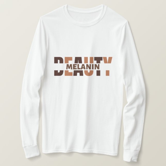 Camiseta Melanin Beauty Black History Month T-shirt (Frente do Design)