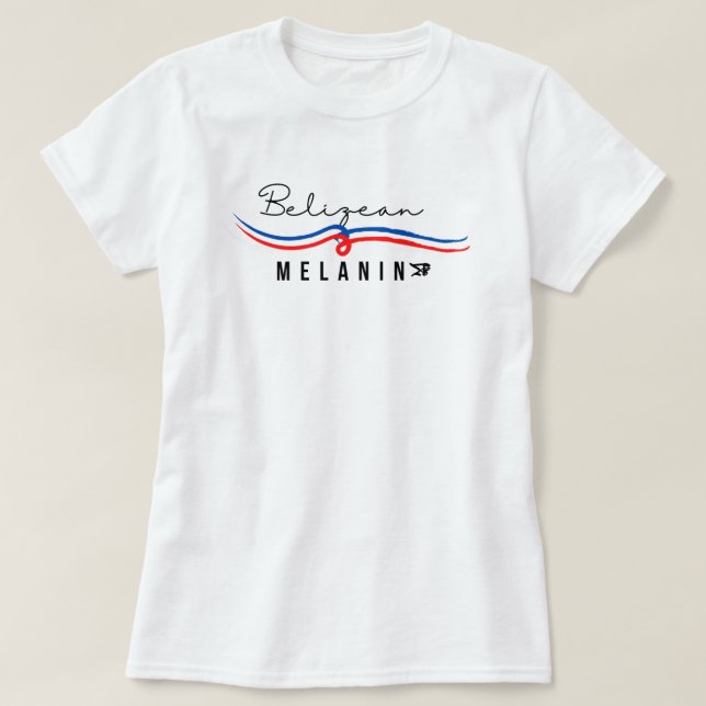 Camiseta Melanin Belizean (Frente do Design)