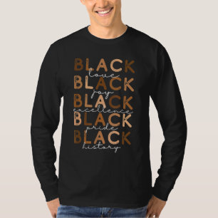 Camiseta Melanin Black ama alegria orgulho história excelên