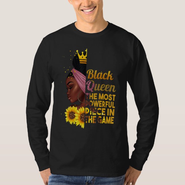 Camiseta Melanin Black Queen African American History Month (Frente)