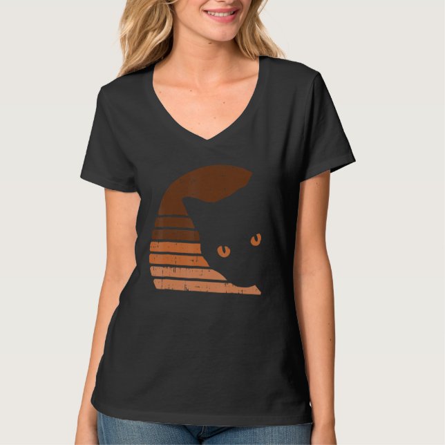 Camiseta Melanin Cat Black History Month Retro BLM African  (Frente)