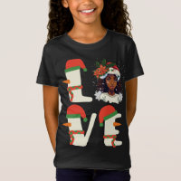 Melanin Christmas Love Black Girl Magic Sista T-Sh