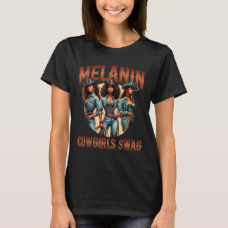 Camiseta Melanin Cowboys Black History Month African Melan