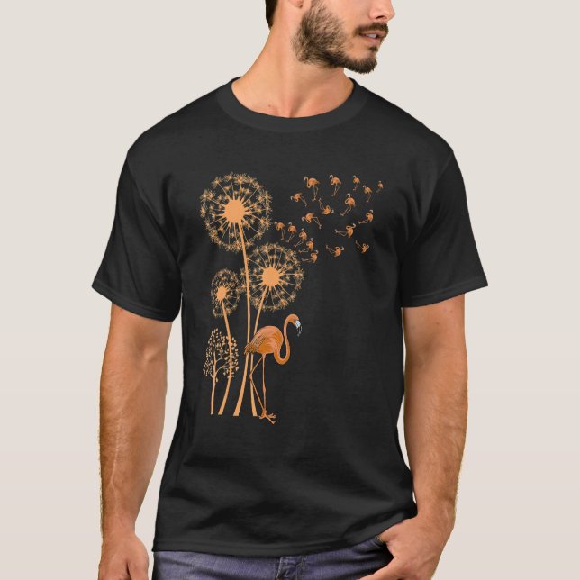 Camiseta Melanin Dandelion Flamingo Black History Month Cut (Frente)