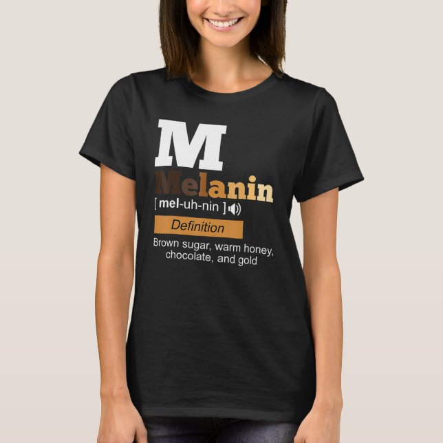 Camiseta Melanin Definition Black History Month BLM African (Frente)