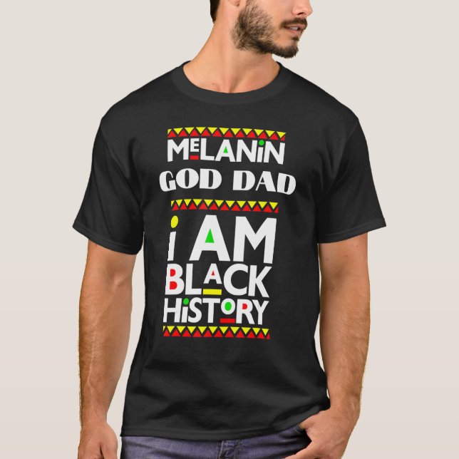 Camiseta Melanin Deus Pai I Am Black History Feiji (Frente)