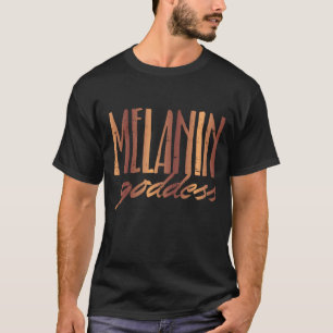 Camiseta Melanin Deusa Rainha Negra-Americana