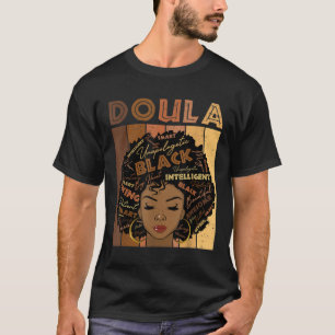 Camiseta Melanin Doula Afro Hair Black History Mês