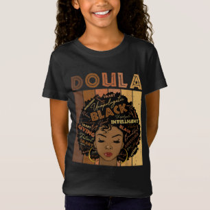 Camiseta Melanin Doula Afro Hair Black History Mês