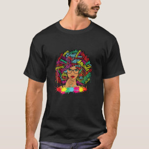 Camiseta Melanin Driart Paint Black Women Brown Skin Girl