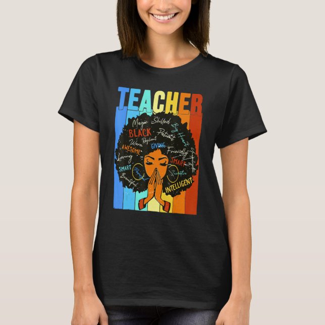 Camiseta Melanin Girl Black History Month Teacher Outfit Af (Frente)