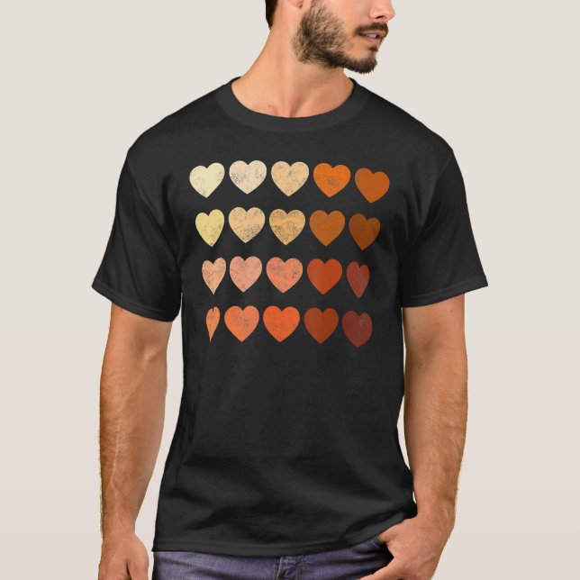 Camiseta Melanin Heart Black History Month Black Pride Wome (Frente)