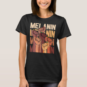 Camiseta Melanin Líder em Pé de Força, Pé de Mão Africano N
