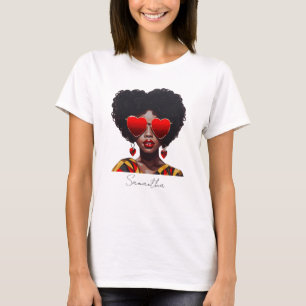 Camiseta Melanin Magic: Rainha Negra Enroscando Formas Card
