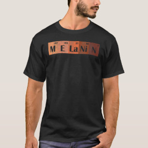 Camiseta Melanin Periodic Table Distressed Blm Black Histo