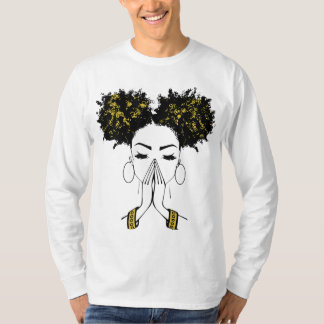 Camiseta Melanin Poppin Black Girl Magic Plus Size Faith Ba