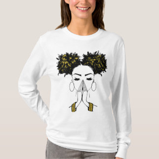 Camiseta Melanin Poppin Black Girl Magic Plus Size Faith Ba