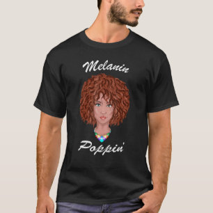 Camiseta Melanin Poppin Natural Hair Brown SkyGirl Black