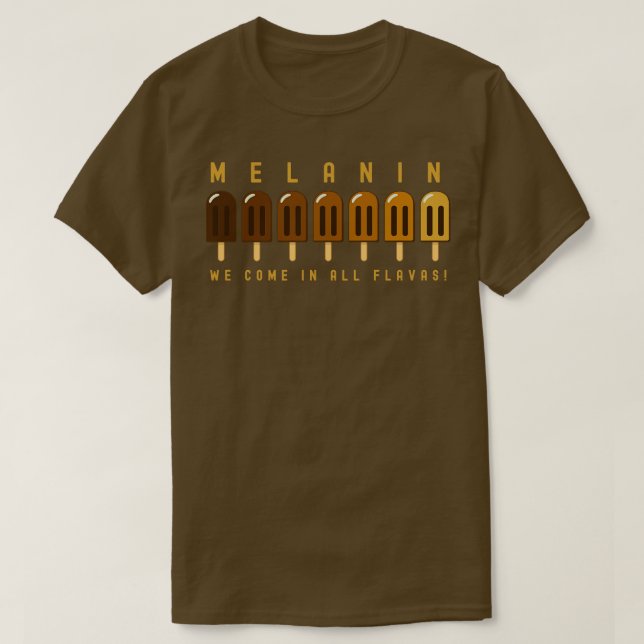Camiseta Melanin Popsicles Brown Skin Celebration (Frente do Design)