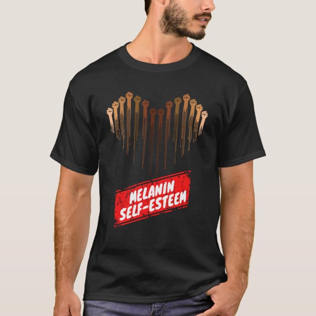 Camiseta Melanin Pride Autoestima e História Negra M (Frente)