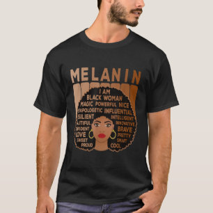 Camiseta Melanin Pride Black Mulher Afro-Americana
