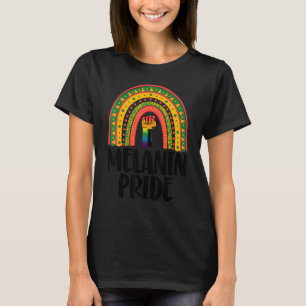 Camiseta Melanin Pride Rainbow Women African Black History
