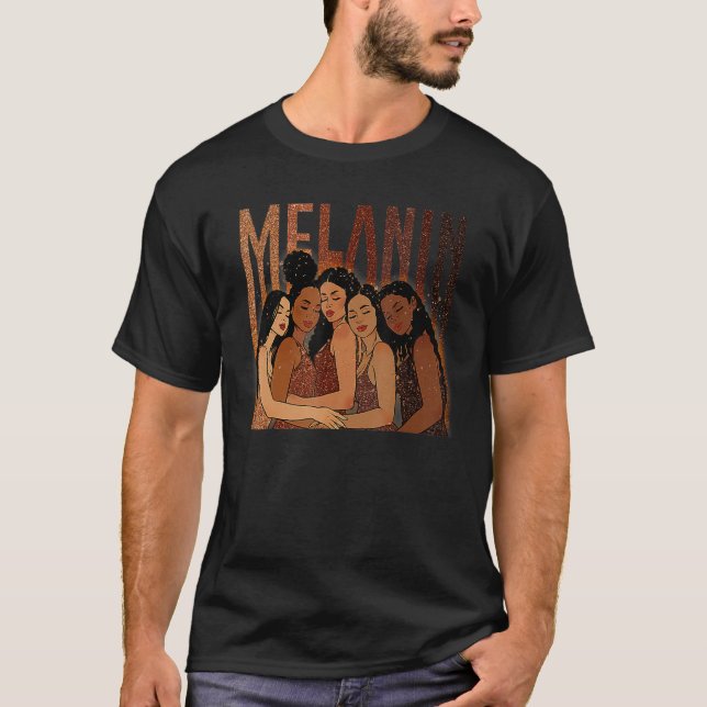 Camiseta Melanin Princess African American Girls Black Hist (Frente)