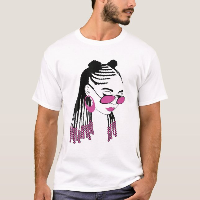 Camiseta Melanin Princess Ladens African American Black Que (Frente)